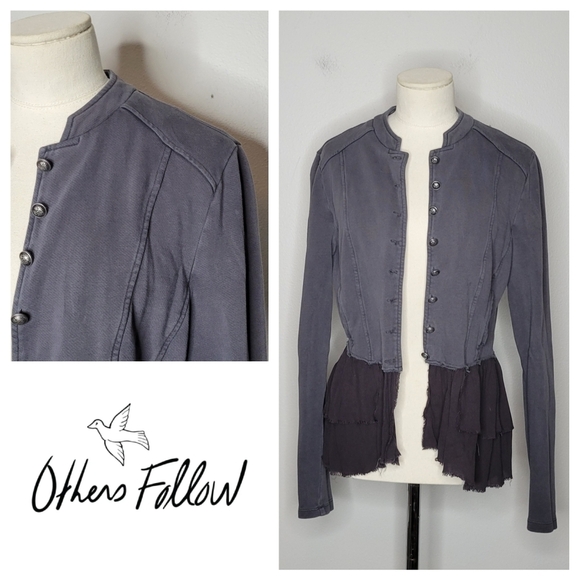 Others‎ Follow Military Peplum Jacket Size Small - Picture 1 of 8